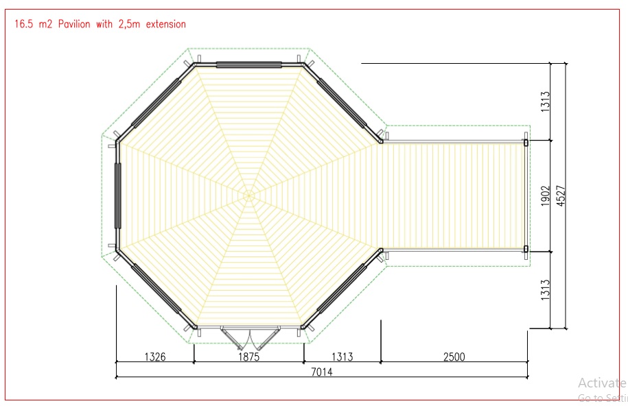 Grill - Pavilion-16.5 with 2.5m extension