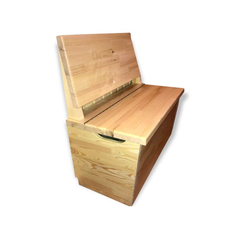 Swinging bench with storage space