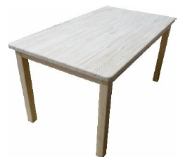 Table with wooden legs