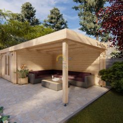 Garden shed ERIC 3,3 x 7,36 m, 28 mm