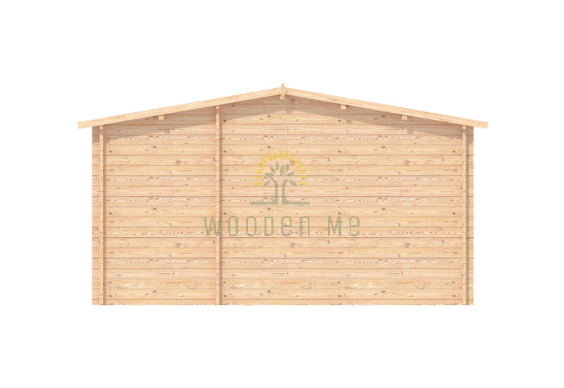 Wooden garage 5m x 5m, 44mm _ Back