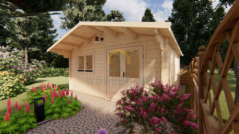 Wooden cabin LINUS 4m x 5m 44 mm