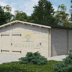 Wooden garage 36m² (6mx6m), 68 mm