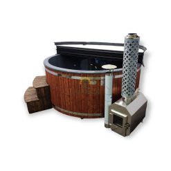 Modern Hot tub 2,0/2,25 m with 8-corner outside heater